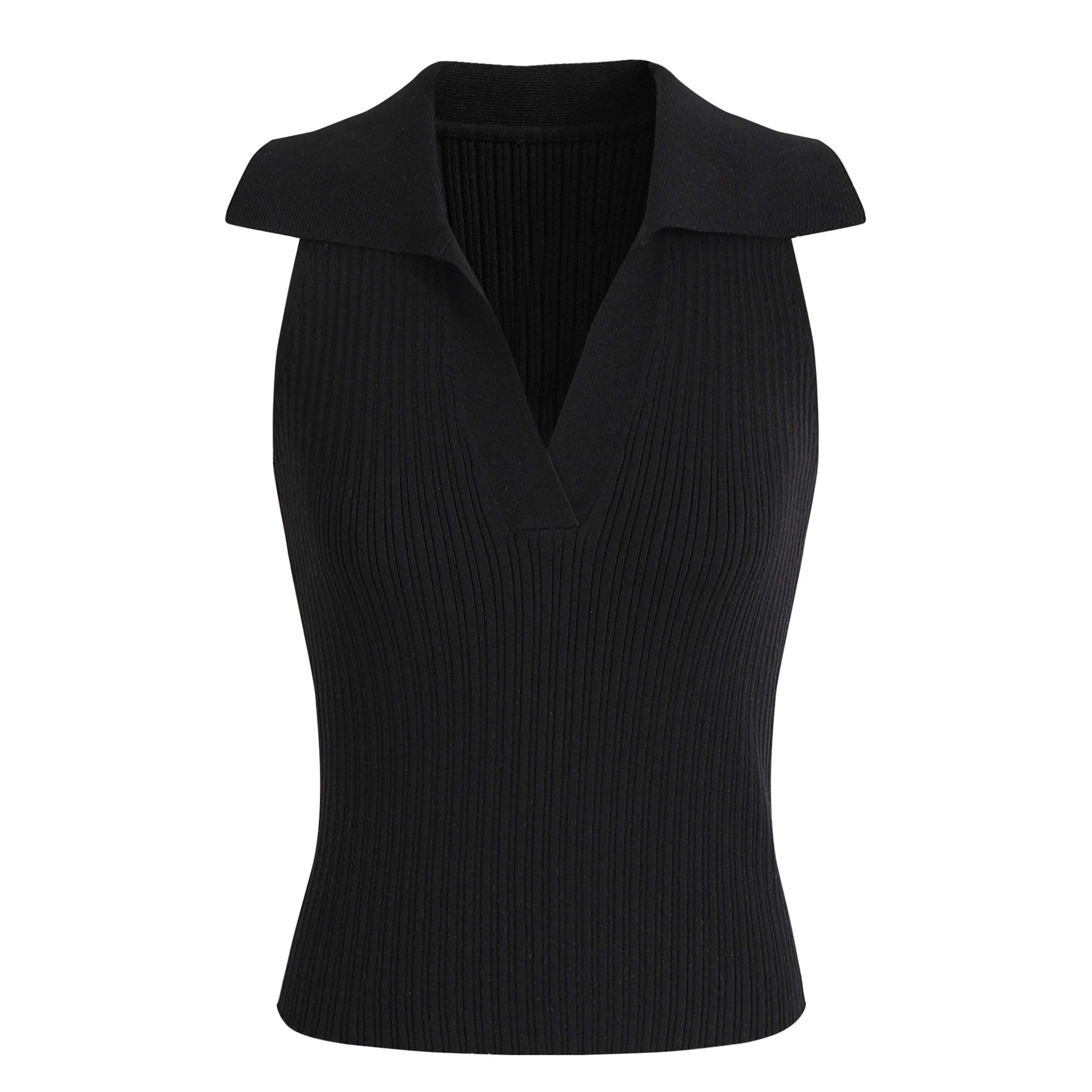 Vintage French Knitted V-Neck Red Sleeveless Halter Top - 2025 Early Spring Korean Style Women's Fashion Vintage French Knitted V-Neck Red Sleeveless Halter Top - 2025 Early Spring Korean Style Women's Fashion