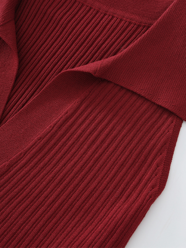 Vintage French Knitted V-Neck Red Sleeveless Halter Top - 2025 Early Spring Korean Style Women's Fashion Vintage French Knitted V-Neck Red Sleeveless Halter Top - 2025 Early Spring Korean Style Women's Fashion