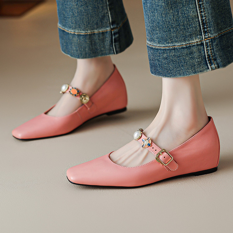 Vintage French One-Strap Square-Toe Flat Mary Jane Shoes for Women - Italian Style, Chic and Timeless Fashion Footwear Vintage French One-Strap Square-Toe Flat Mary Jane Shoes for Women - Italian Style, Chic and Timeless Fashion Footwear