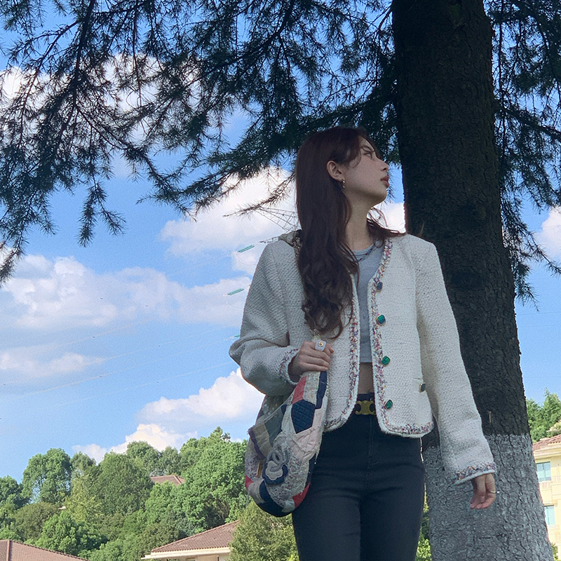 Vintage French Retro Suit Women's Spring Autumn Jacket and Skirt Two-Piece Set - Chic 90s Inspired Fashion Vintage French Retro Suit Women's Spring Autumn Jacket and Skirt Two-Piece Set - Chic 90s Inspired Fashion