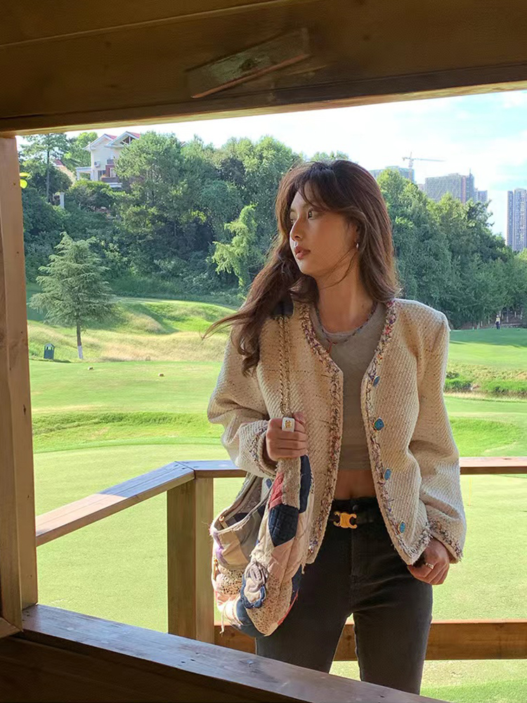 Vintage French Retro Suit Women's Spring Autumn Jacket and Skirt Two-Piece Set - Chic 90s Inspired Fashion Vintage French Retro Suit Women's Spring Autumn Jacket and Skirt Two-Piece Set - Chic 90s Inspired Fashion