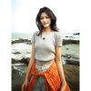Vintage Gray Knitted T-Shirt for Women, Summer Short Sleeve Cropped Sweater, Slim Fit, Flattering Style for Trendy Girls