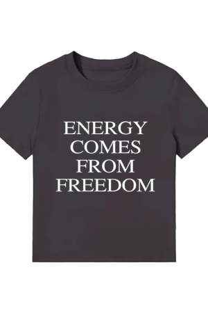 Vintage Green Letter Print Shoulder T-Shirt for Women, Slim Fit Short Sleeve Top, Trendy Summer Style