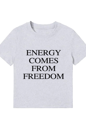 Vintage Green Letter Print Shoulder T-Shirt for Women, Slim Fit Short Sleeve Top, Trendy Summer Style