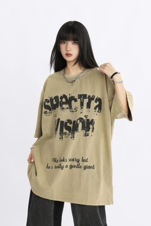 Vintage High Street Loose Short-Sleeve T-Shirt with Wild Skeleton Shadow Print, Niche Design for Trendy Fashion Lovers
