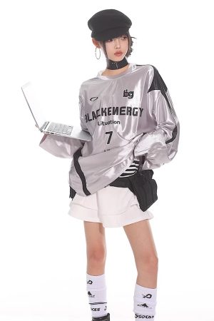 Vintage-Inspired American Sports Jersey - Retro Athletic Top for Casual Wear, 90s Style, Unisex Sports Fashion