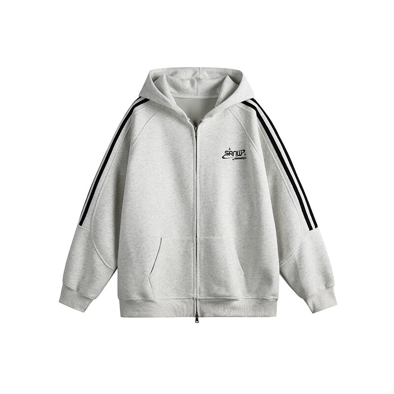 Vintage-Inspired Hooded Cardigan Sweatshirt for Couples - Unisex Loose Fit Zipper Jacket in Nostalgic Sports Style for Back to School Vintage-Inspired Hooded Cardigan Sweatshirt for Couples - Unisex Loose Fit Zipper Jacket in Nostalgic Sports Style for Back to School