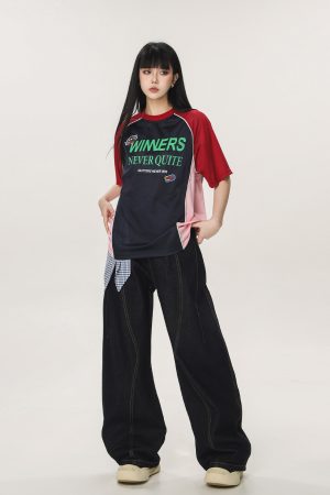 Vintage-Inspired Loose Flared Denim Pants for Men and Women - Trendy Straight Leg Wide-Leg Design, 90s Style