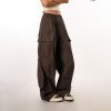 Vintage-Inspired Loose Pleated Cargo Pants for Women - 2025 Multi-Pocket Wide-Leg Trousers, Retro Style, Casual Fashion
