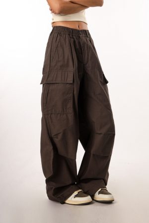Vintage-Inspired Loose Pleated Cargo Pants for Women - 2025 Multi-Pocket Wide-Leg Trousers, Retro Style, Casual Fashion