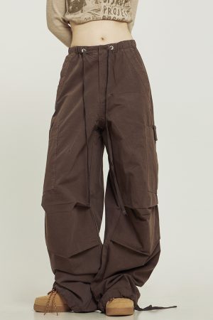 Vintage-Inspired Loose Straight Cargo Pants for Men & Women, Slightly Flared Wide-Leg Casual Style, 90s Y2K Fashion