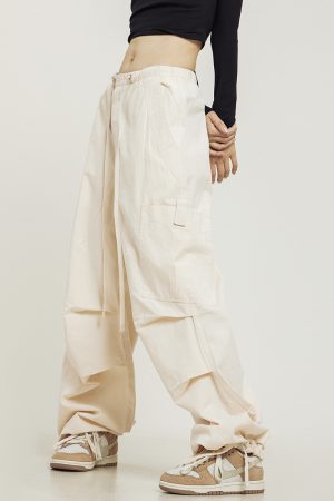 Vintage-Inspired Loose Straight Cargo Pants for Men & Women, Slightly Flared Wide-Leg Casual Style, 90s Y2K Fashion