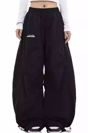 Vintage-Inspired Women's Loose Wide-Leg Work Pants, Pleated Curved Knife Jazz Dance Trousers with Drawstring, Floor-Length Casual Style