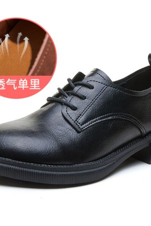 Vintage Italian-Style Soft-Soled Leather Shoes for Women - Comfortable 3.5 cm Low Heels for Everyday Wear