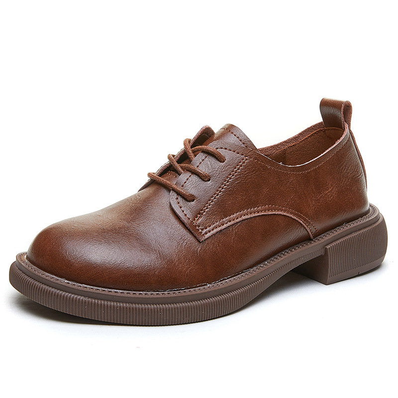 Vintage Italian-Style Soft-Soled Leather Shoes for Women - Comfortable 3.5 cm Low Heels for Everyday Wear Vintage Italian-Style Soft-Soled Leather Shoes for Women - Comfortable 3.5 cm Low Heels for Everyday Wear