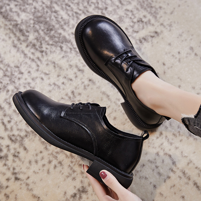 Vintage Italian-Style Soft-Soled Leather Shoes for Women - Comfortable 3.5 cm Low Heels for Everyday Wear Vintage Italian-Style Soft-Soled Leather Shoes for Women - Comfortable 3.5 cm Low Heels for Everyday Wear