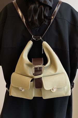 Vintage Large Capacity Commuter Tote Bag - Lightweight Travel Crossbody Shoulder Bag, Versatile Backpack Style