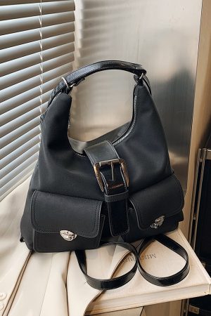 Vintage Large Capacity Commuter Tote Bag - Lightweight Travel Crossbody Shoulder Bag, Versatile Backpack Style