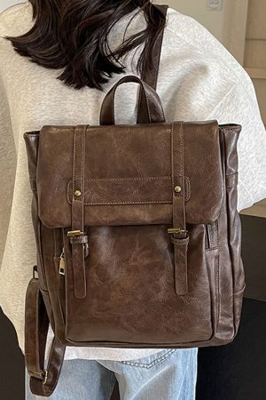 Vintage Large Capacity Women's Backpack - Versatile Commuter Book Bag for Students and Travel