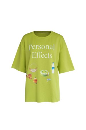 Vintage 'Love and Time' Retro Short Sleeve Printed T-Shirt for Women, Summer Loose Fit Round Neck Top, Y2K Style