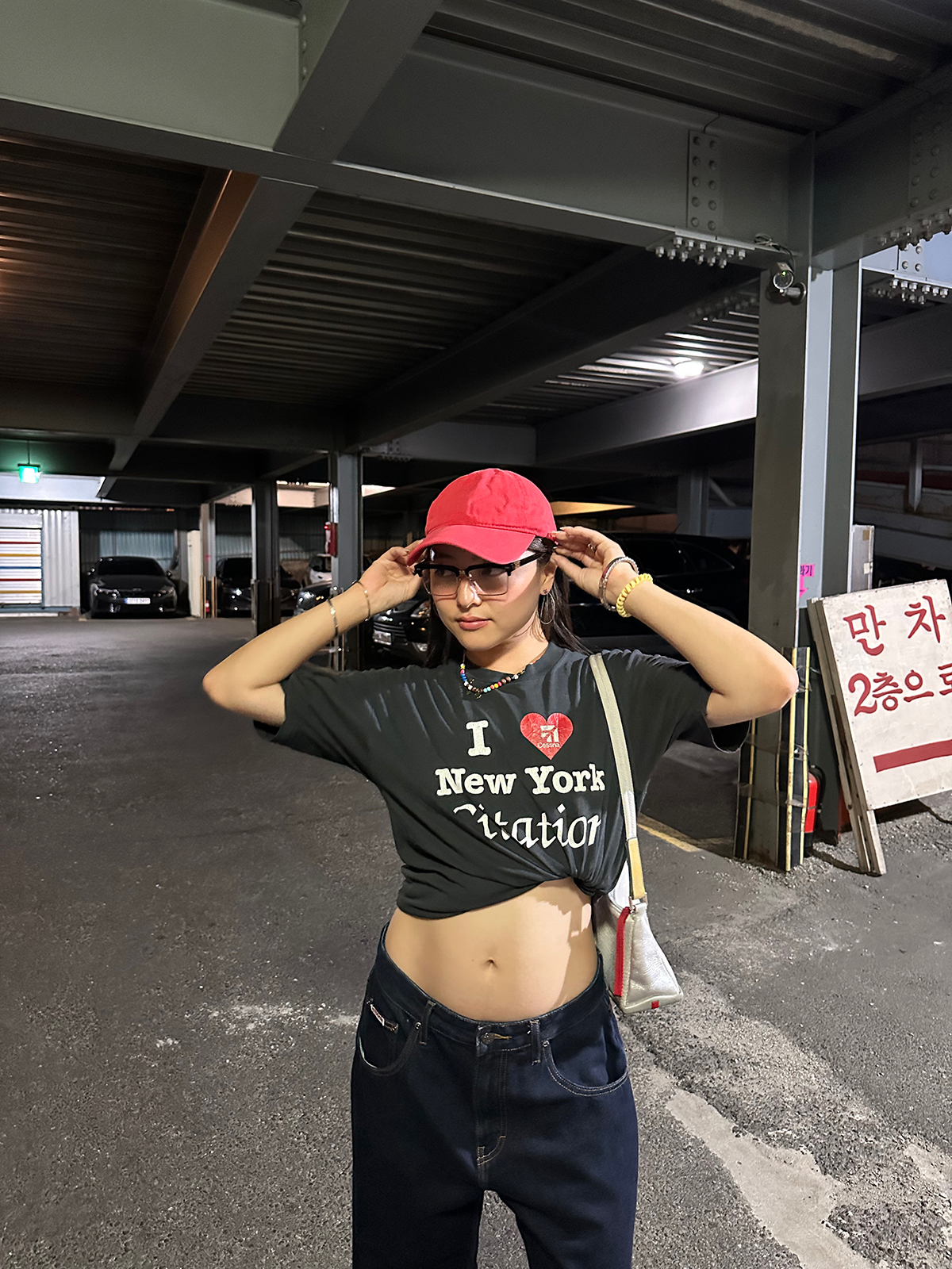 Vintage Micro-Cone Baggy Jeans in Color Denim with Brown Stitching - Lazy Low-Waist 90s Style