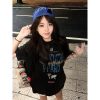 Vintage Oversized Short Sleeve T-Shirt for Women, Y2K Street Style Cotton Tee with Letter Print, Summer Loose Fit Top