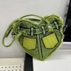 Vintage Patchwork Washed Fringe Denim Heart Crossbody Bag - Trendy Underarm Shoulder Bag for Y2K Style Enthusiasts