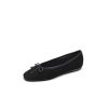 Vintage Sheepskin Moccasin Flat Shoes for Women â€“ Soft Sole Bow Ballet Design, Italian Style, Super Soft Comfort