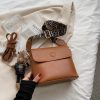Vintage Soft Leather Bucket Crossbody Bag for Women - High-End Versatile Sweet Shoulder Bag for Commuting and Travel