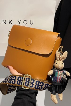 Vintage Soft Leather Bucket Crossbody Bag for Women - High-End Versatile Sweet Shoulder Bag for Commuting and Travel