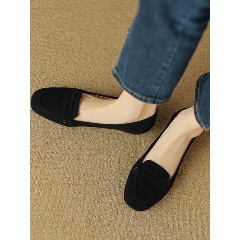 Vintage Soft Leather Suede Lambskin Loafers - Flat Driving Shoes for Effortless Chic Style Vintage Soft Leather Suede Lambskin Loafers - Flat Driving Shoes for Effortless Chic Style