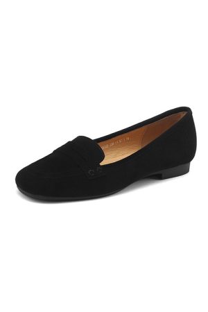 Vintage Soft Leather Suede Lambskin Loafers - Flat Driving Shoes for Effortless Chic Style