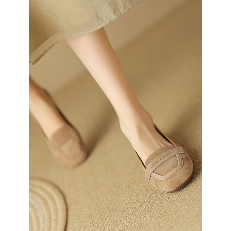 Vintage Soft Leather Suede Lambskin Loafers - Flat Driving Shoes for Effortless Chic Style Vintage Soft Leather Suede Lambskin Loafers - Flat Driving Shoes for Effortless Chic Style