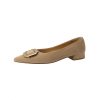Vintage Suede Pointed Toe Chunky Heel Women's Shoes - Italian Style for Spring/Summer 2025