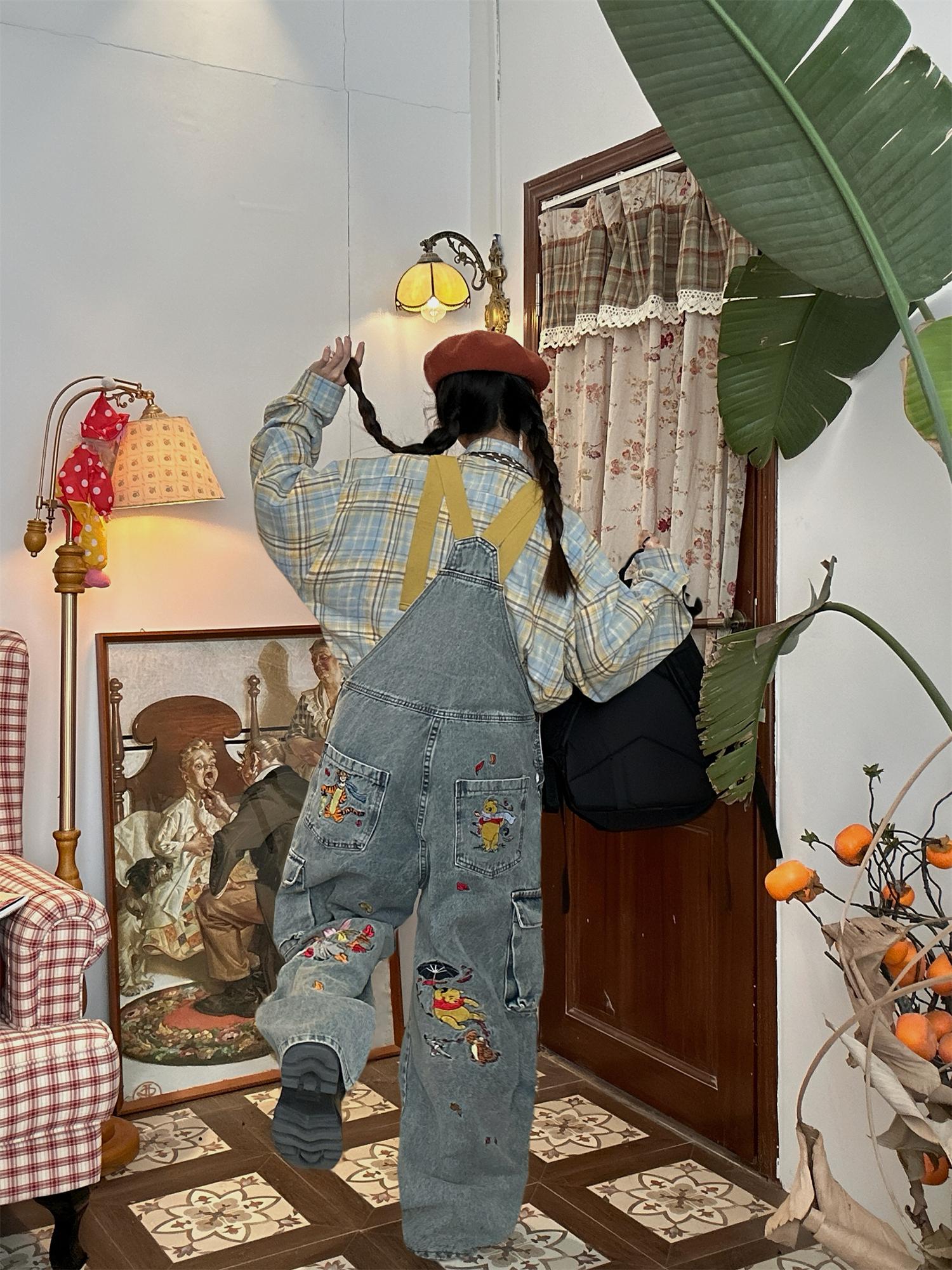 Vintage Washed Blue Denim Overalls Unisex Retro Jumpsuit for a Playful 90s Style Look - Versatile Fashion Essential Vintage Washed Blue Denim Overalls Unisex Retro Jumpsuit for a Playful 90s Style Look - Versatile Fashion Essential