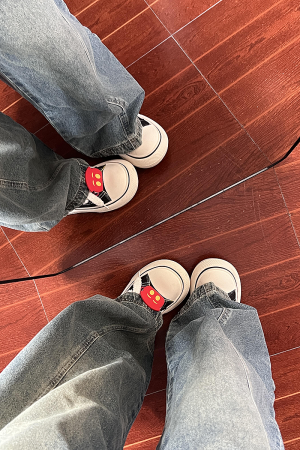 Vintage Washed Oversized Denim Pants for Women - Loose Hip-Hop Street Style Wide-Leg Floor-Length Trousers