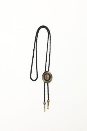 Vintage Western Cowboy Polo Collar Necklace - Unisex Alloy Pendant with Leather Rope Tie - Trendy Fashion Accessory for 90s Y2K Style