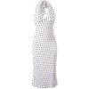 Vintage White Polka Dot Halter Neck Dress for Women - 2025 Summer Backless Style, Chic French Retro Design