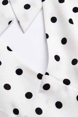 Vintage White Polka Dot Halter Neck Dress for Women - 2025 Summer Backless Style, Chic French Retro Design