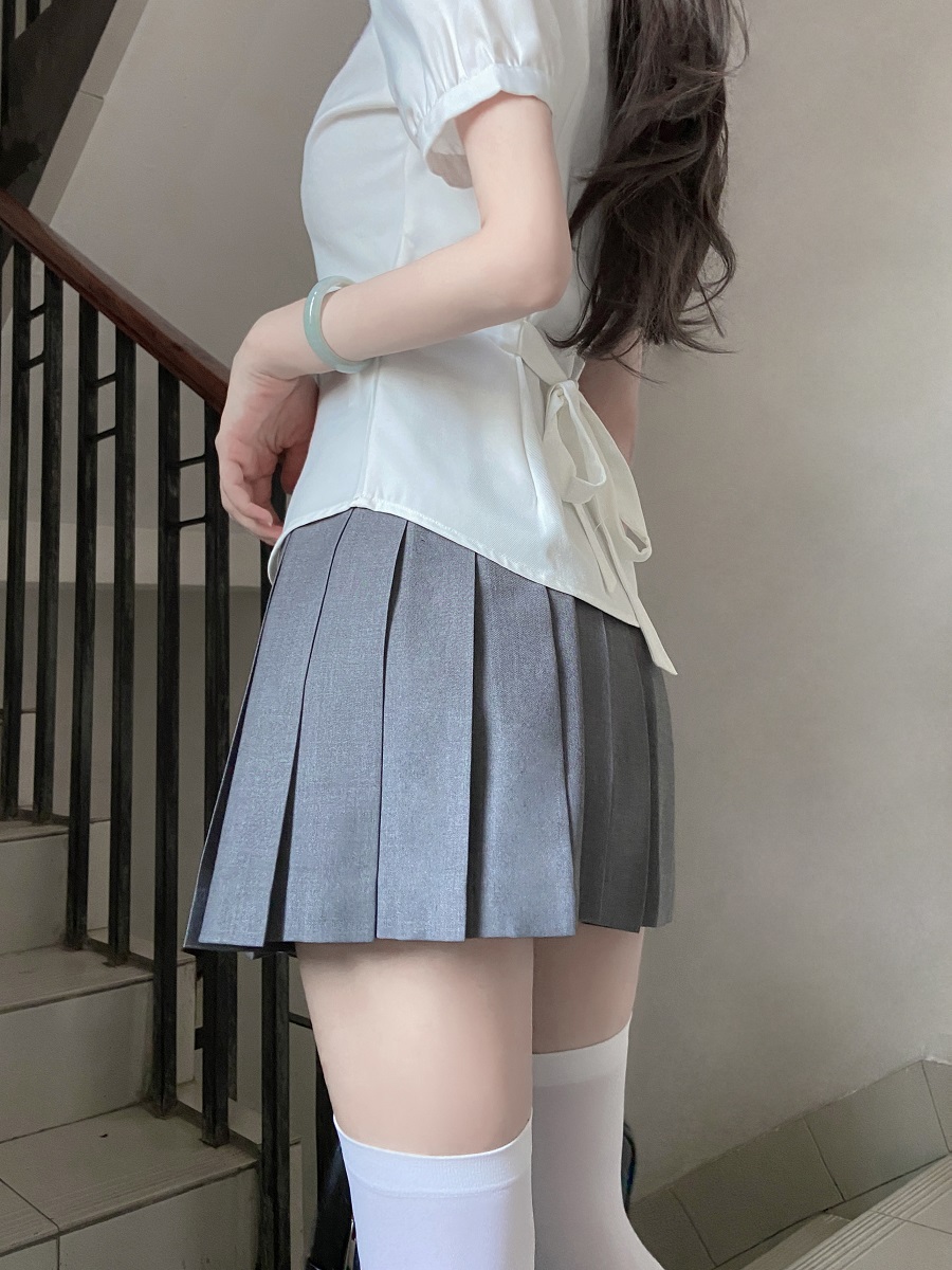 Waist-Cinching Long Sleeve & Short Sleeve Shirt, College Style, Slim Fit Women's Top, Sexy Senior Sister Design Waist-Cinching Long Sleeve & Short Sleeve Shirt, College Style, Slim Fit Women's Top, Sexy Senior Sister Design