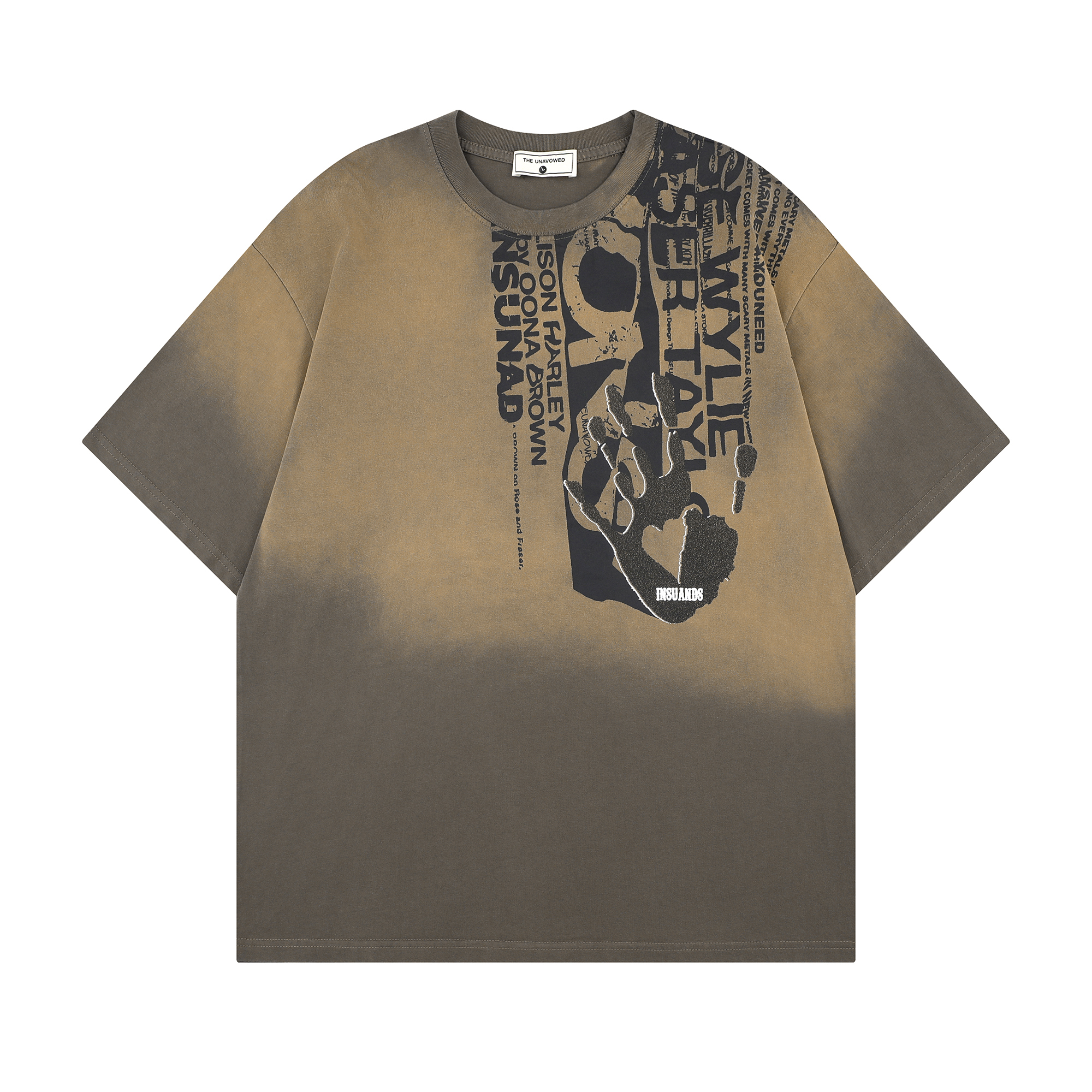 Washed Gradient Short Sleeve T-Shirt for Women - Loose Fit, Trendy American High Street Style, Casual Graphic Tee Washed Gradient Short Sleeve T-Shirt for Women - Loose Fit, Trendy American High Street Style, Casual Graphic Tee