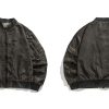 Wasteland Style Flight Jacket - Unisex Loose Baseball Jacket in Dirty Color, American Streetwear for Couples, Trendy 90s Fashion