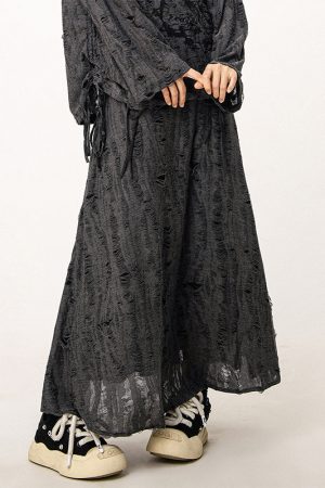 Wasteland Style Ripped Hoodie - Long Sleeve Drawstring Jazz Dance Top for Hot Girls - Casual Loose Fit