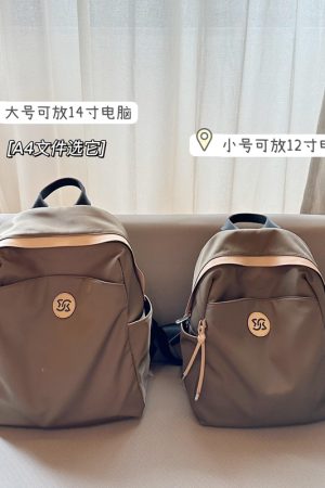 Water-Resistant Oxford Cloth Double Shoulder Bag - High-End Women's Travel Backpack for Commuting and Daily Use