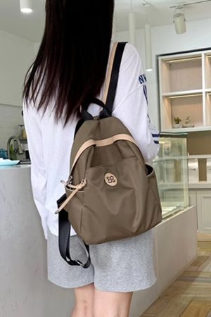 Water-Resistant Oxford Cloth Double Shoulder Bag - High-End Women's Travel Backpack for Commuting and Daily Use