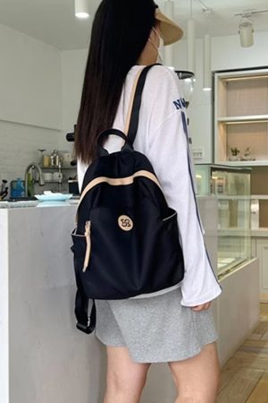 Water-Resistant Oxford Cloth Double Shoulder Bag - High-End Women's Travel Backpack for Commuting and Daily Use