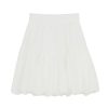 White Cloud A-Line Skirt with Anti-Exposure Lining, Floral Jellyfish Design, Summer Lantern Style, Age-Reducing Short Skirt for 25+