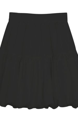 White Cloud A-Line Skirt with Anti-Exposure Lining, Floral Jellyfish Design, Summer Lantern Style, Age-Reducing Short Skirt for 25+