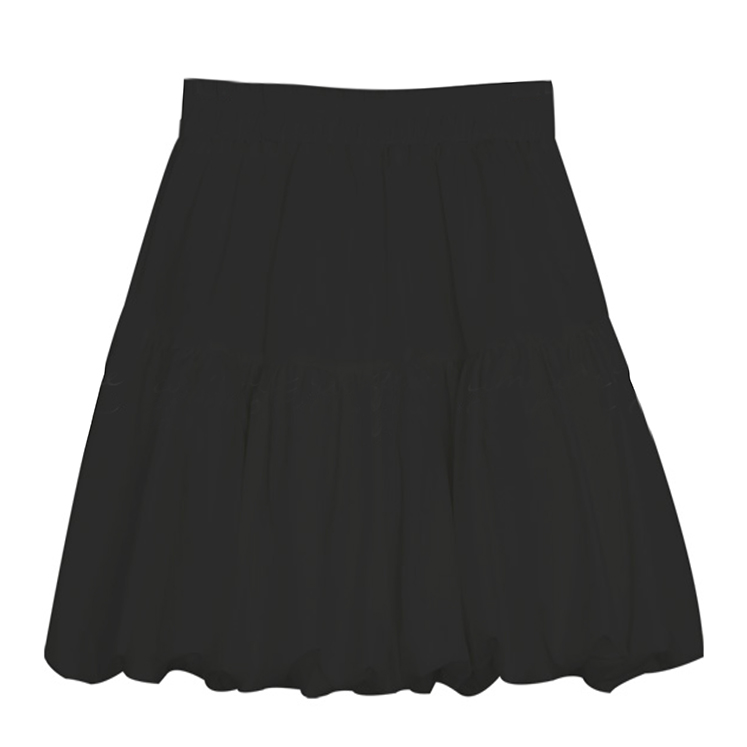 White Cloud A-Line Skirt with Anti-Exposure Lining, Floral Jellyfish Design, Summer Lantern Style, Age-Reducing Short Skirt for 25+ White Cloud A-Line Skirt with Anti-Exposure Lining, Floral Jellyfish Design, Summer Lantern Style, Age-Reducing Short Skirt for 25+