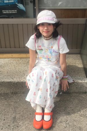 White Dolphin Print Short Sleeve T-Shirt for Women, Fitted Summer Top, Sweet and Spicy American Style, Y2K Fashion